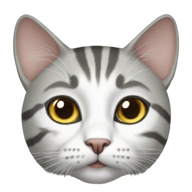 White and Grey tabby cat sticker