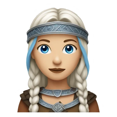 viking woman blue eyes sticker