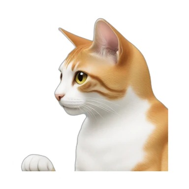 cat analysing data sticker