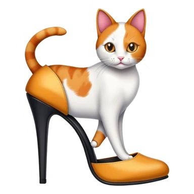 A cat wearing high heels sticker