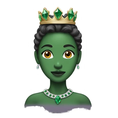 emerald woman with a crown  sticker