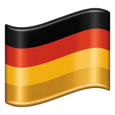 German flag but replace the red for white sticker