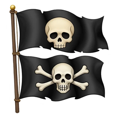 natos y waor bandera negra con calavera sticker