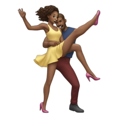 pretty woman kicks a man sticker