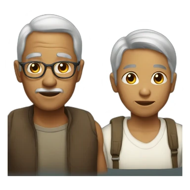 old and young sticker