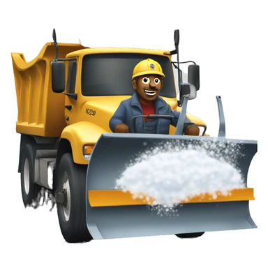 King driving a snow plow sticker