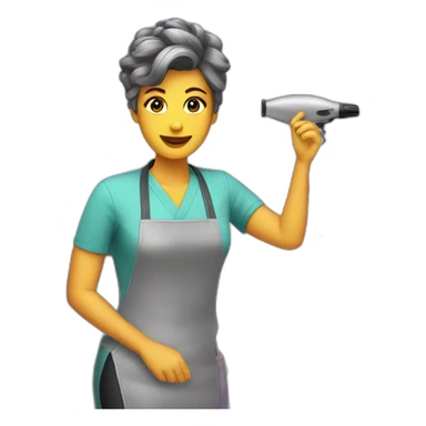 Hair dresser sticker