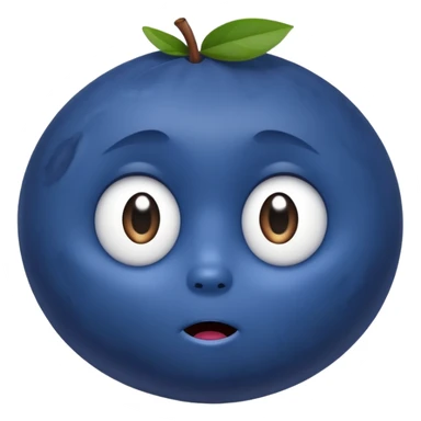 blueberry with a confused experssion sticker