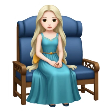 seated woman sticker