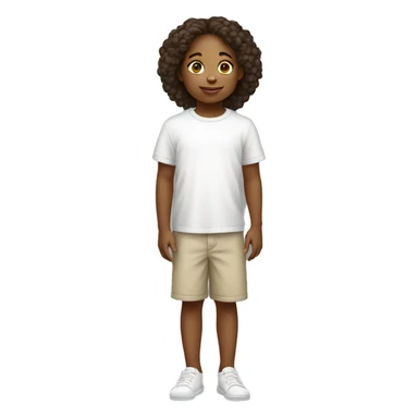 full length child white sticker