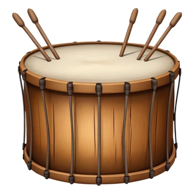 Traditional drum with sticks used to wake people up at dawn sticker