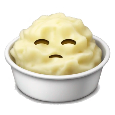 Mashed potatoes with butter pat on top  sticker