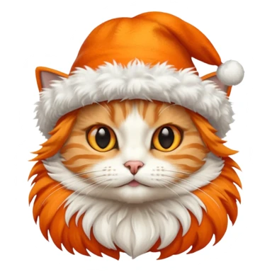cat with orange feathered hats sticker