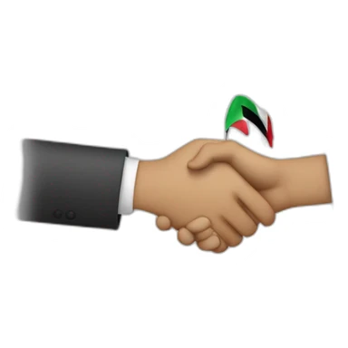 Palestinan and Isreali shaking hands sticker