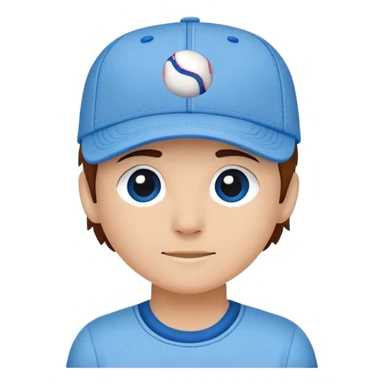 baseball cap with a simple logo on the front panel sticker