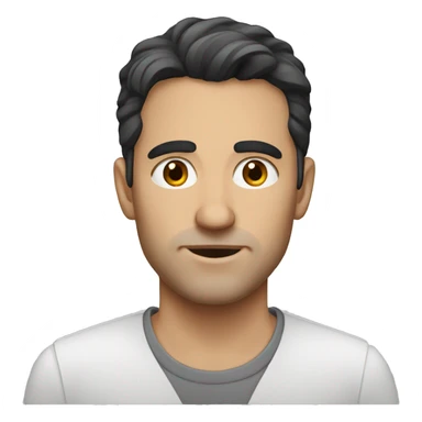 European man with dark hair sticker