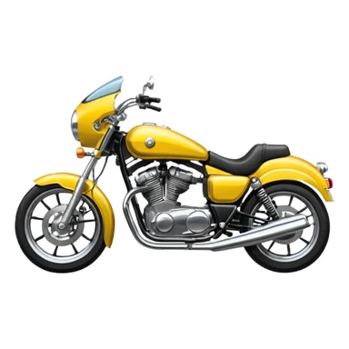 standard yellow motorcycle side view sticker
