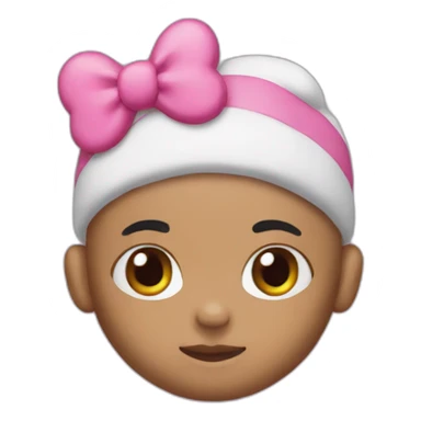 Booba wearing hello kitty headband sticker