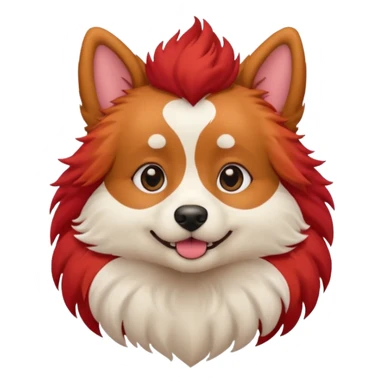 dog with red hair sticker