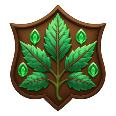 Wiz 101 casting sigil brown and green leaf life school inspired  sticker