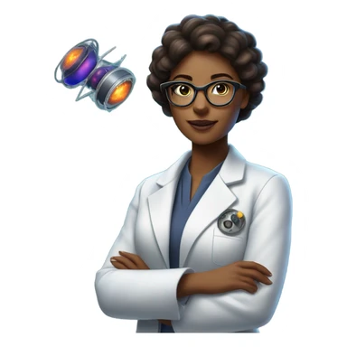 Dark matter physicist female sticker