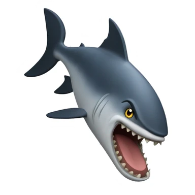 squalo con un topo in testa sticker