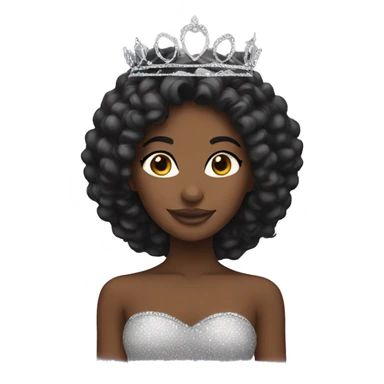 Black girl tiara sticker