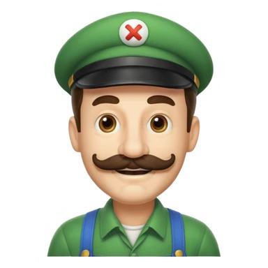 luigi big mustache sticker