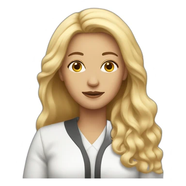 woman psychotherapist light hair sticker