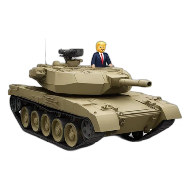 Trump sur un tank sticker