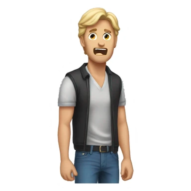 Ken Carson throwing up YVL sticker