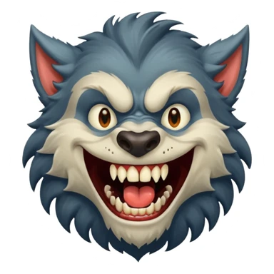 Werewolf laughing sticker