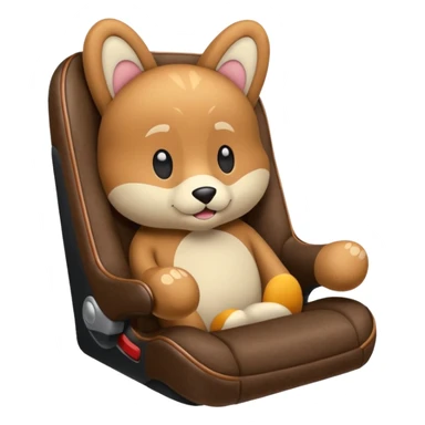 Furry car seat sticker