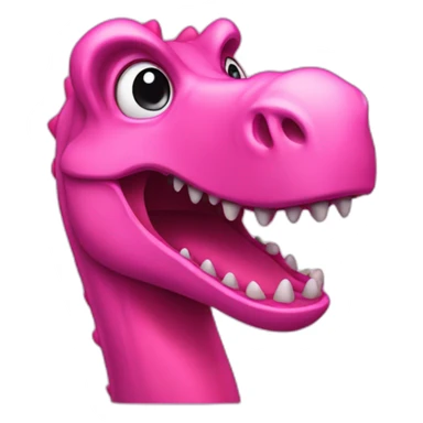 pink dinosaur disco sticker