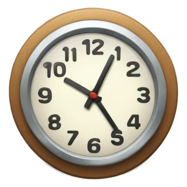 Analog Clock showing 3:30  sticker