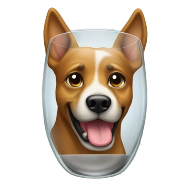 En hund som äter en glass  sticker