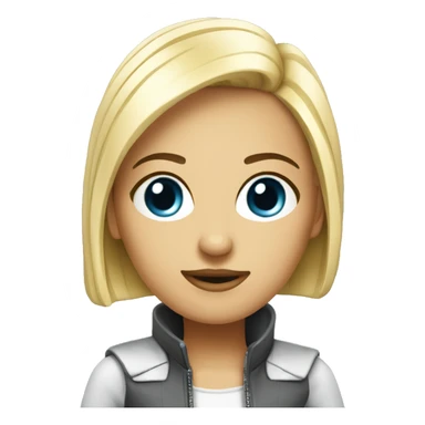 Computer artificial intelligence cool girl in it company sticker