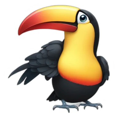 angry toucan sticker