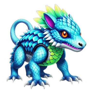 exotic tropical cyber-Protogen-Fakémon-Vernid-creature sticker