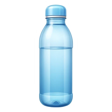 water bottle object icon, transparent bottle with water inside, glossy plastic, 3D cartoon, soft shadow, mobile game icon style, centered, clean background, no text, no watermark
 sticker