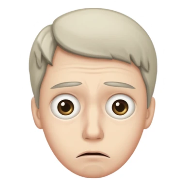 una persona con cara de anchoa preocupado con cara de anchoa sticker