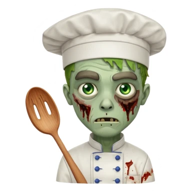  zombi man chef sticker
