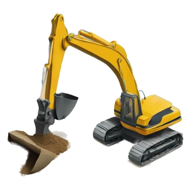 Excavator digging a swimming pool sticker