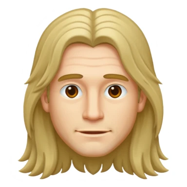 Saçı uzun olan bir erkek çiz sticker