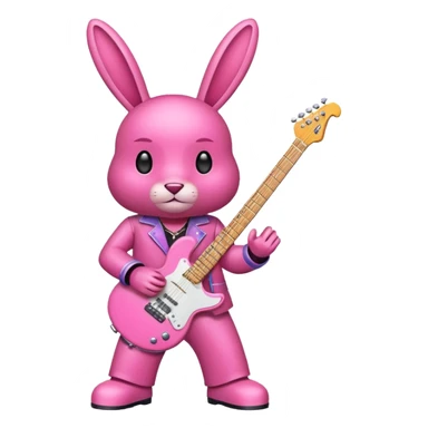 Pink labubu rockstar sticker