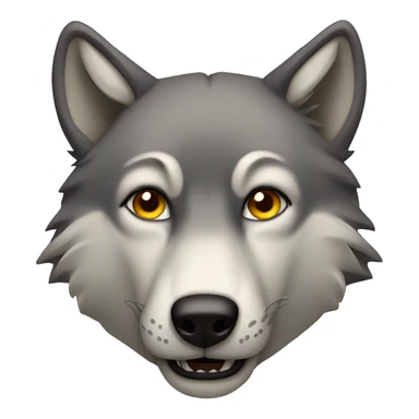 wolf close mouth sticker