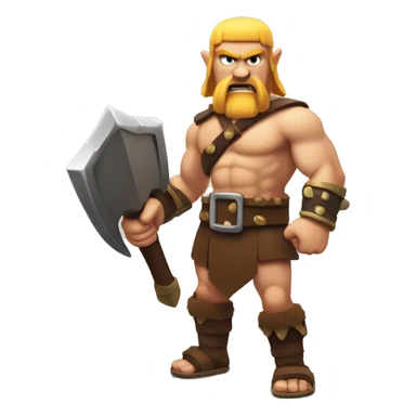 Clash of clans barbarian sticker
