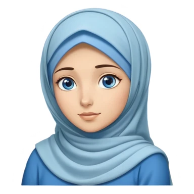 Turkish beautiful finish Konya girl blue eyes with full moon hijab dress and watching the moonlight sky on the ground  sticker