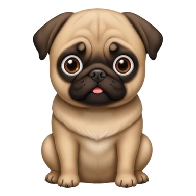 Cute pug  sticker