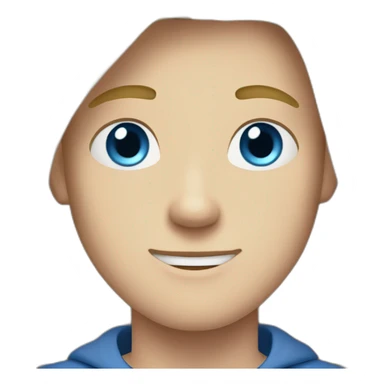 blue-eyed teen-ager man with long straight blond hair sticker